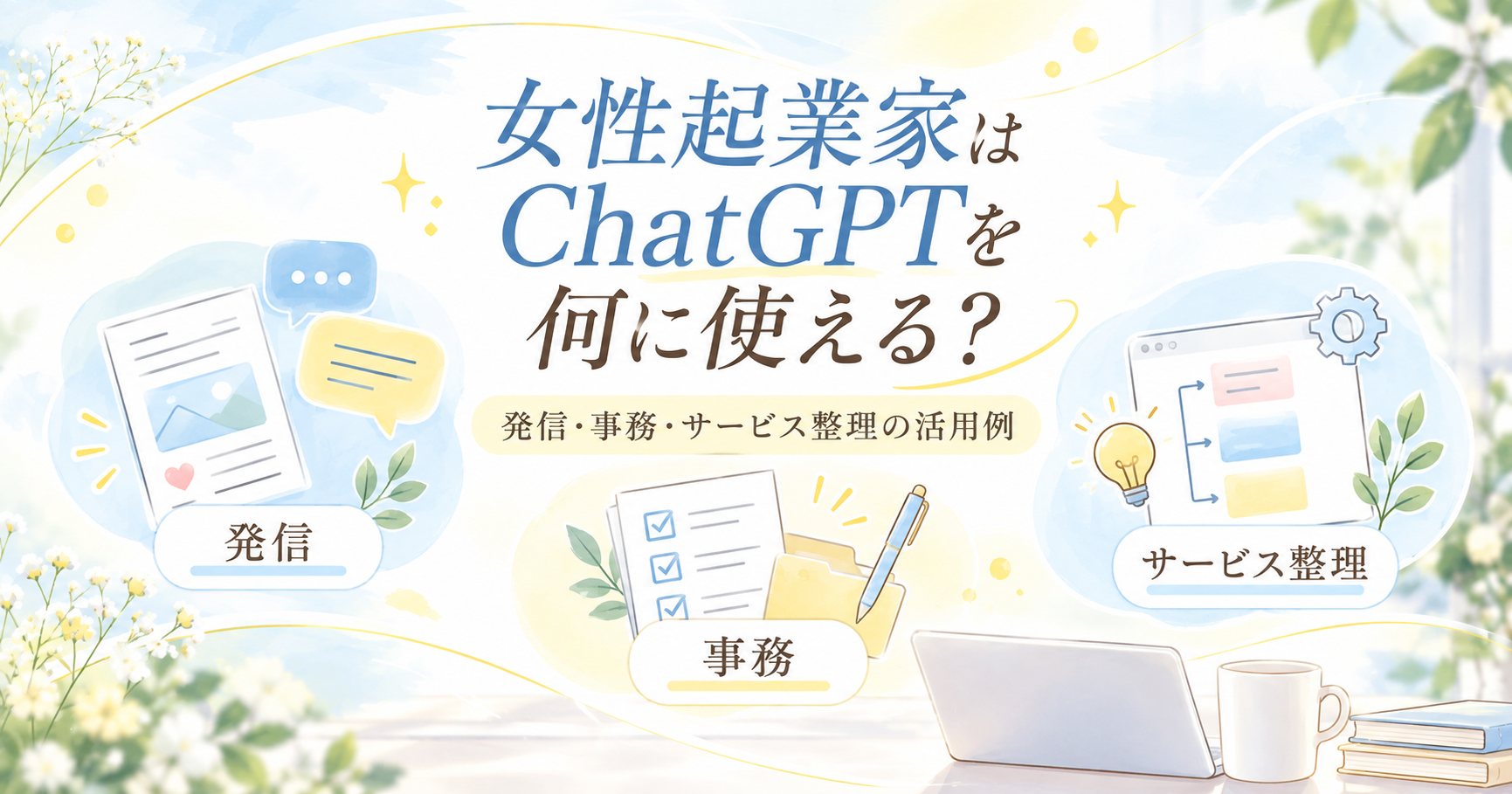 女性起業家はChatGPTを何に使える？発信・事務・サービス整理の活用例